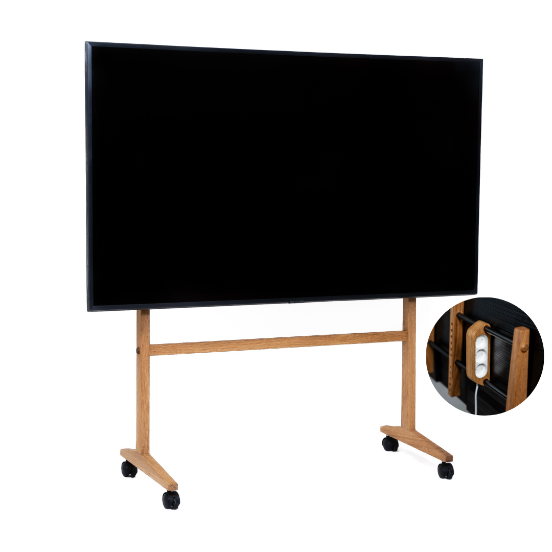 TV stand on wheels in oak – SIKA
