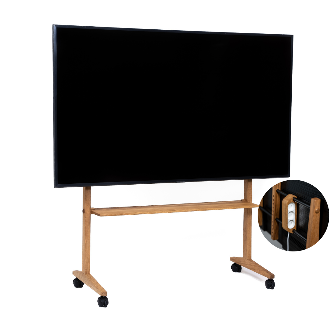 TV stand on wheels in oak – SIKA