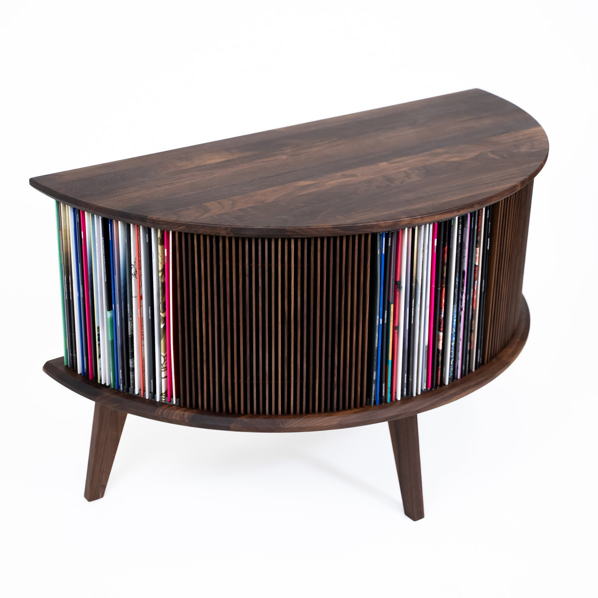 Walnoothouten luidsprekerhoezen voor vinylmeubels – Display LUNA (2 stuks)