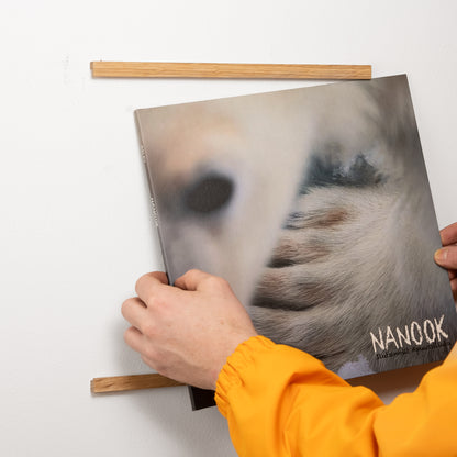 Display til vinylplader – SINGLE i egetræ