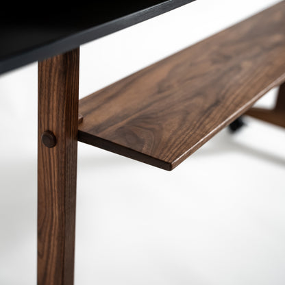 Shelf in Walnut for TV stands on wheels – SIKA