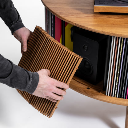 Oak speaker covers for vinyl furniture – Display LUNA (2 pcs)
