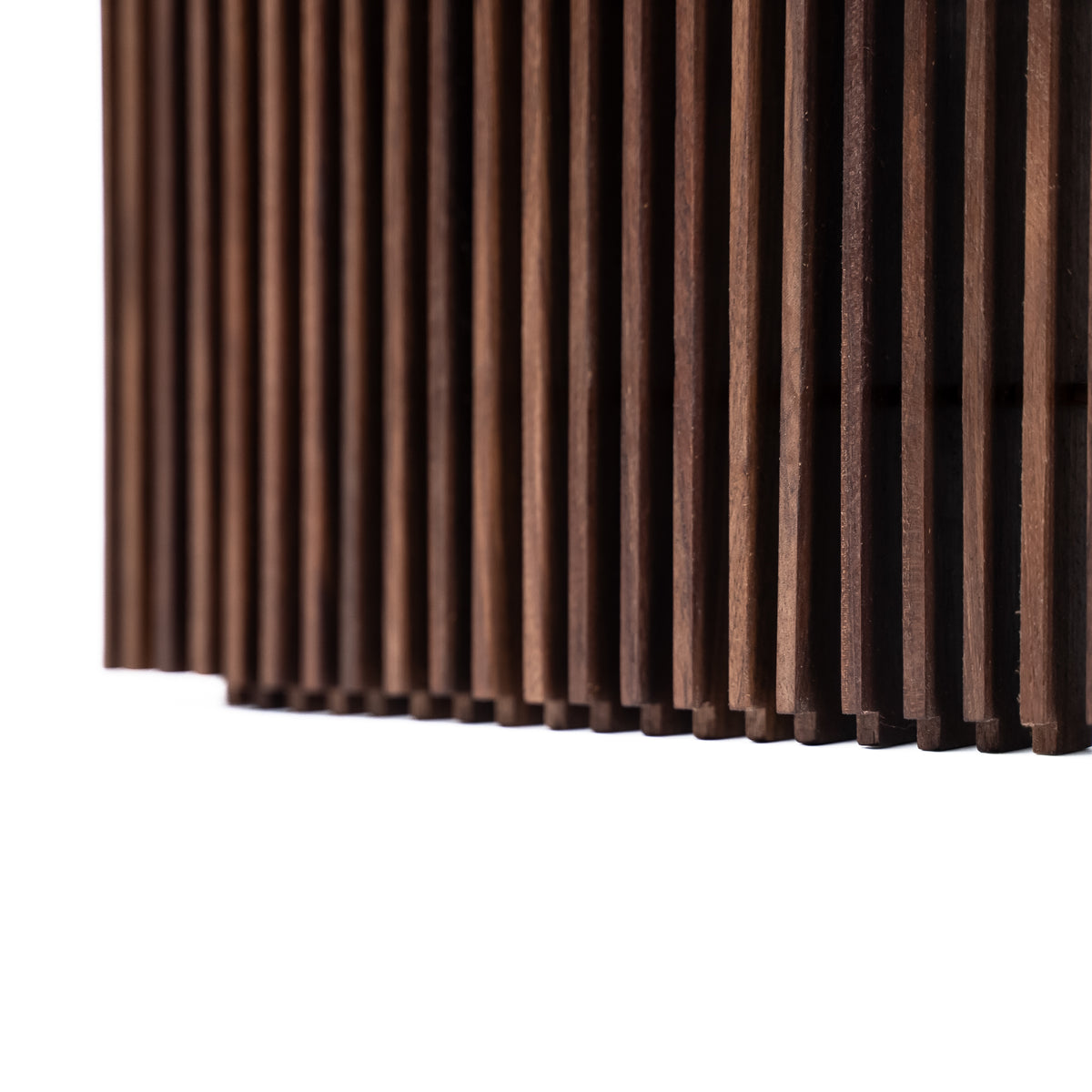 Walnoothouten luidsprekerhoezen voor vinylmeubels – Display LUNA (2 stuks)